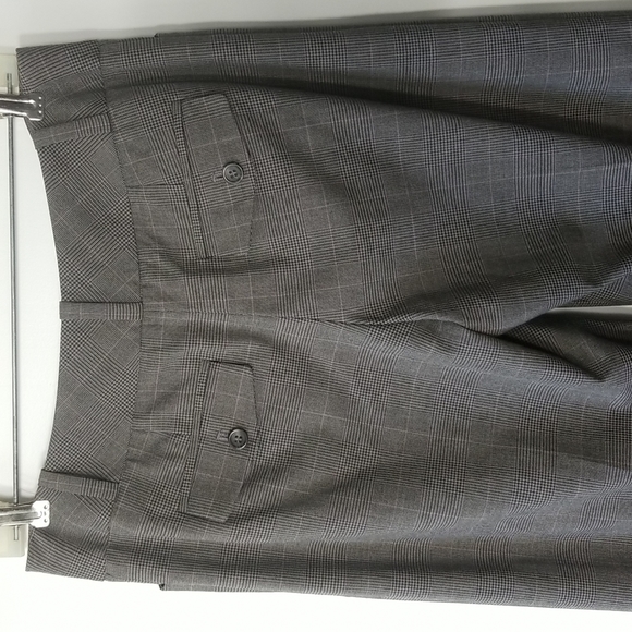 Wide Leg Gray with Hints of Purple Plaid Dress Pants by the Limited - Picture 3 of 11